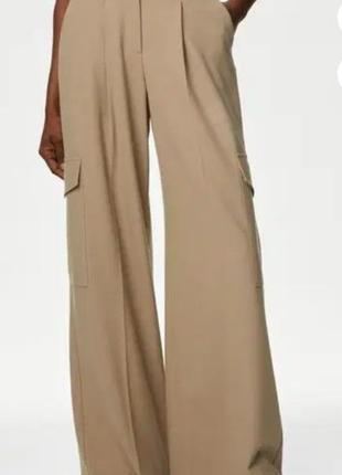 Широкие брюки высокая талия. marks spencer