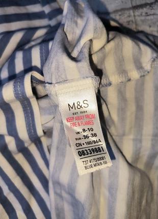 Платье миди туника с коротким рукавом в полоску marks and spencer4 фото