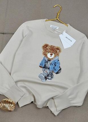 Bluoltre 🇮🇹 итальялия свитерик с мишкой стиль ralph lauren