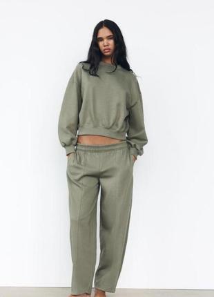 Теплые спортивные штаны мом zara3 фото