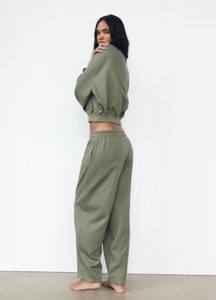 Теплые спортивные штаны мом zara4 фото
