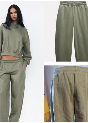 Теплые спортивные штаны мом zara