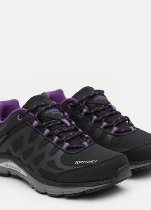 Жіночі кросівки для трекінгу lumberjack sneaker, чорні з фіолетовим.