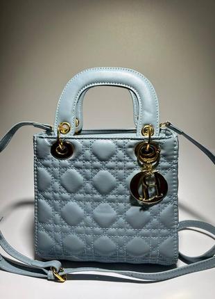 Сумка леді діор блакитна
