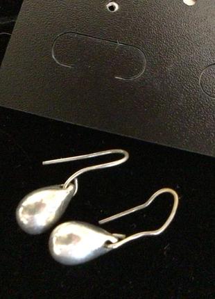 Серьги капли - аксессуары вне тенденция моды, срибло, легкие