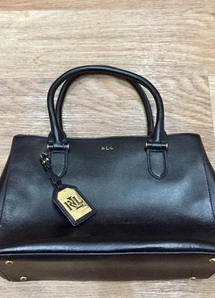 Сумка кожаная ralph lauren newbury double zip shopper оригинал
