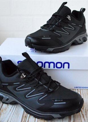 Salomon xt-rush 2 goretex gray black кроссовки мужские зимние термо саломон