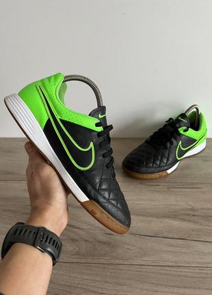 Nike timempo футзалки бампы кожаные оригинал