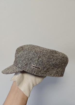 Kangol р. 57 m твидовая серая кепка фуражка