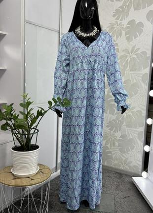 Длинное платье в принт, р.4хл,