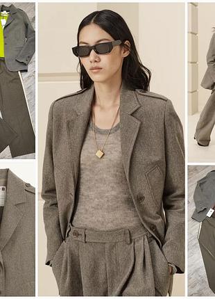 Преміальна колекція zara srpls. трендовий напіввовняний блейзер, піджак.