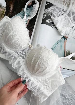 Мереживний бюстгальтер з пуш ап анжеліка нижня білизна
