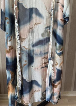 Кимоно накидка с рюшиками shein 4xl батал2 фото