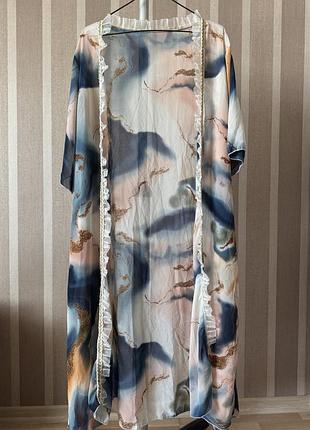 Кимоно накидка с рюшиками shein 4xl батал
