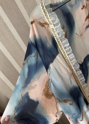 Кимоно накидка с рюшиками shein 4xl батал6 фото