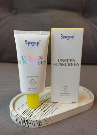 50 мл! солнцезащитный крем для лица supergoop! unseen sunscreen spf 30