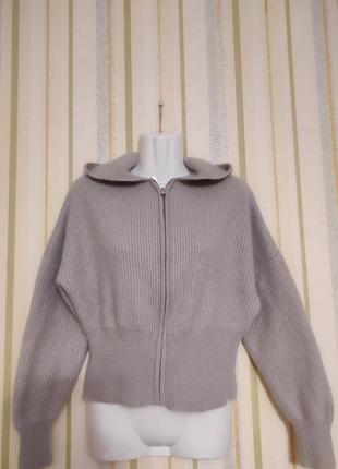 Кашемировый кардиган с капюшоном