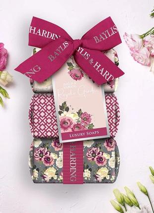 Подарочный набор мыла в роскошной упаковке baylis & harding royale garden rose, poppy & vanilla