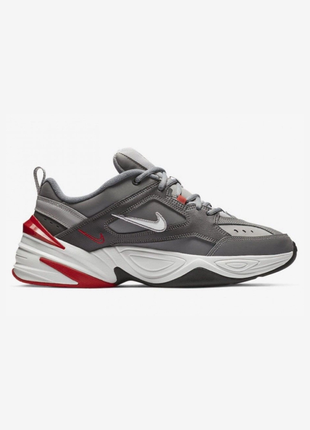 Кожаные кроссовки nike m2k tekno grey Umbro red