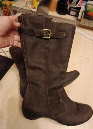Кожаные сапоги ecco, (gore tex), 41 размер