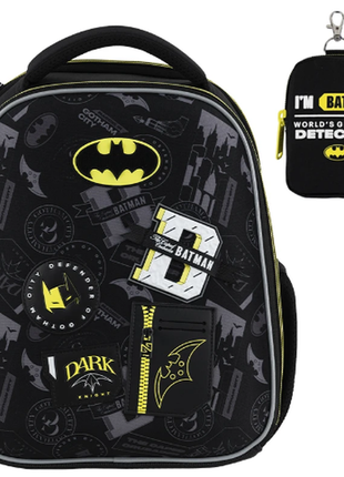 Kite каркасный школьный рюкзак dc25-555s education dc batman