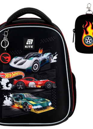 Kite каркасный школьный рюкзак hw25-555s education hot wheels