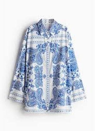 Новая шикарная блуза из смеси льна и вискозыразмер хл наш 56-58 бренд h & m