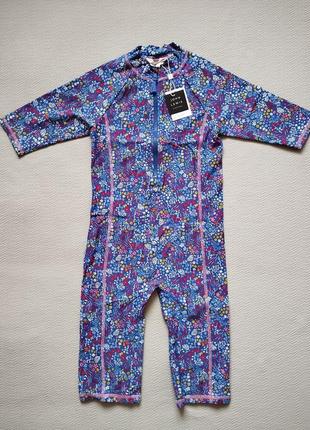 Мегакрутой фирменный солнцезащитный слитный купальник в цветочный принт на 8 лет на рост 128 см john lewis