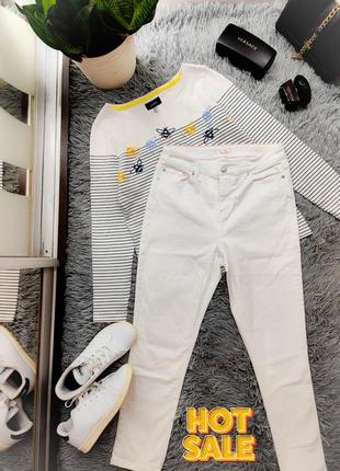 ✨ оригинальные коттоновые кроп джинсы на высокой посадке crop leg на весну от joules.