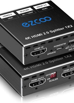 Озгалужувач hdmi спліттер 1 in 2 ezcoo 4k
