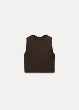 Коричневий топ zara