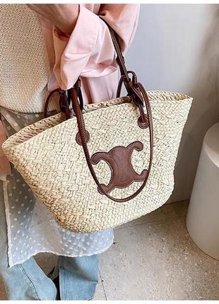 Сумка соломʼяна, сумочка соломенная, сумка loewe , сумка céline