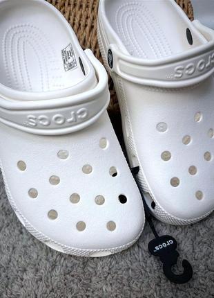 Crocs classic clog white белые женские мужские унисекс кроксы сабо унисекс crocs classic clog white