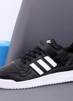 👟 кроссовки adidas forum black white / наложка bs👟