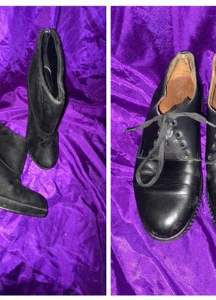 Лот обувь ботинки сапоги осень весна демисезон 2 пары 37