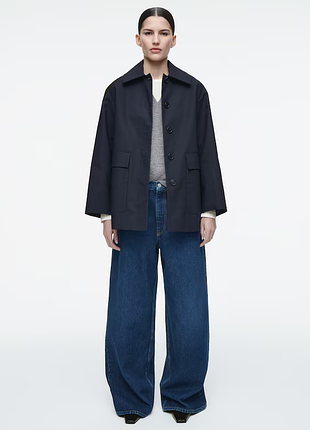 Хлопковое пальто с воротником cos 1267085003