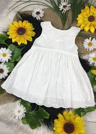 Белое платье на 3-6 мес