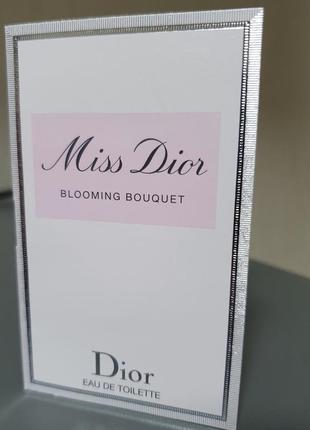 Пробник женской туалетной воды christian dior miss dior blooming bouquet 1ml