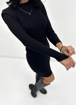 Тепла сукня рубчик "hillary"10 фото