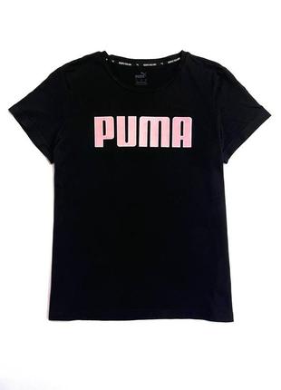 Женская футболка puma / женская футболка пума / футболка пума / черная футболка puma / спортивная футболка puma / хлопковая футболка puma  /12 фото