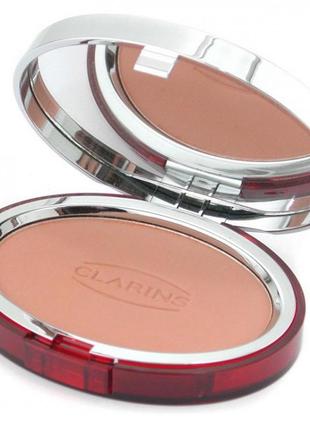 Бронзирующая пудра clarins bronzing powder compact  10 morning sun 20 golden sun тестер