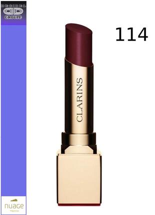 Стійка помада clarins rouge prodige 114 blackberry тестер