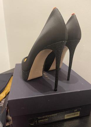 Черные сатиновые туфли le silla 41 размер