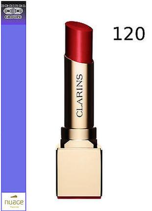 Стійка помада clarins rouge prodige 120 fusion red тестер