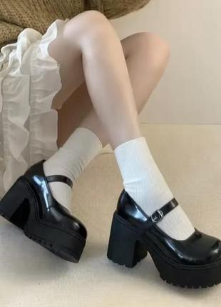 Туфли каблука y2k трендовые босоножки массивные на высокой платформе dollskill