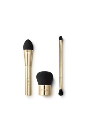 Набор кисточек для макияжа и косметичка kiko milano
