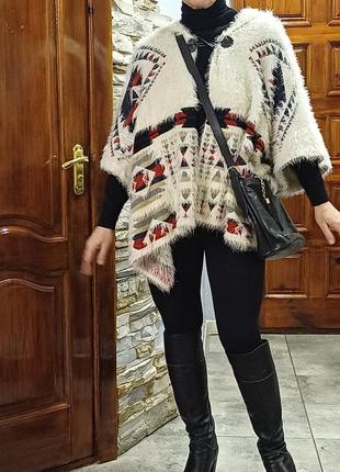 Оригинальное,стильное пончо в стиле бохо, этно, golden days paris