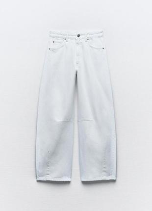 Джинси trf baggy balloon із середньою посадкою zara, розмір 40