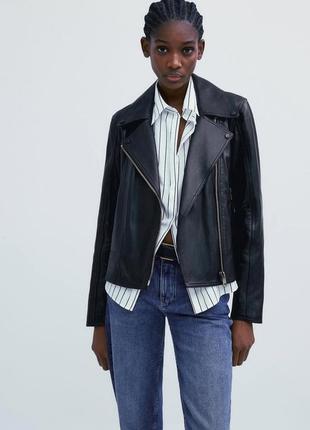 Куртка косуха massimo dutti шкіра