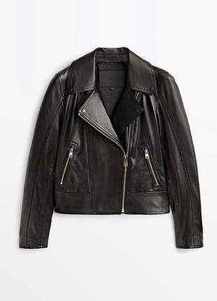 Куртка косуха massimo dutti шкіра